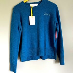 NWT Kerri Rosenthal Cashmere Love patchwork sweater size small